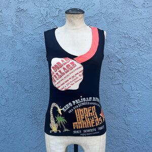 Vintage y2k Top Embellished Tank Size Small Jungle Reggae by Maggio 22 Whimsy